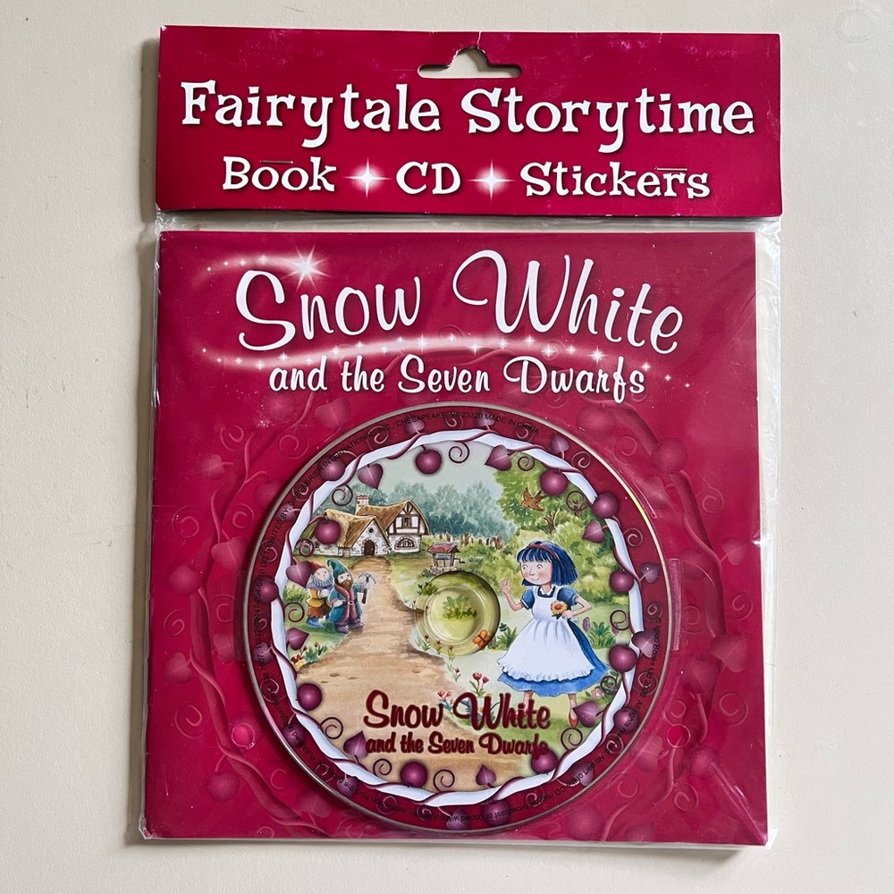 BRAND NEW Fairytale Storytime Book, CD/Stickers: Snow White and the Seven Dwarfs
